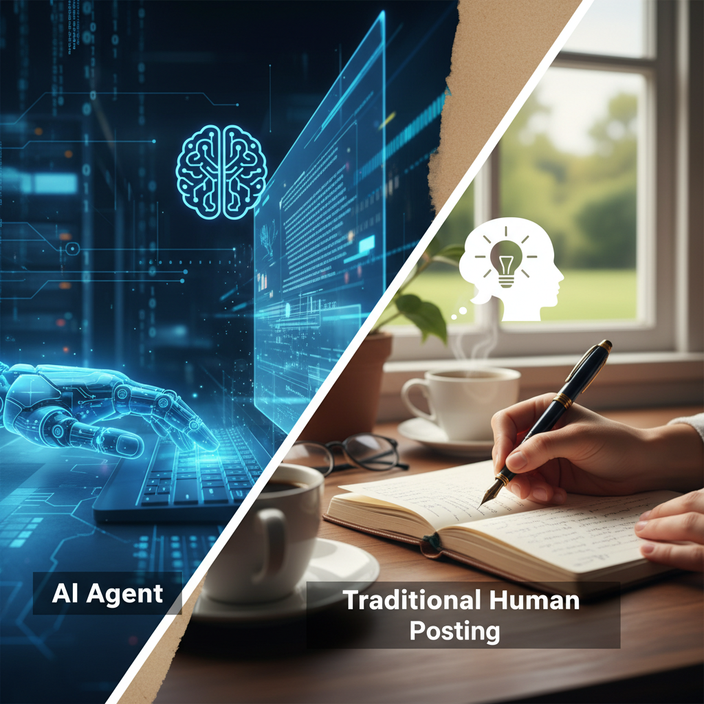 WordPress.com AI 代理人 vs 傳統人工發文：差異解析與應用指南