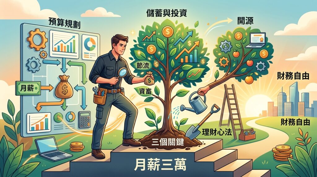 月薪三萬也能理財：預算規劃 vs 儲蓄投資、開源節流三大關鍵比較