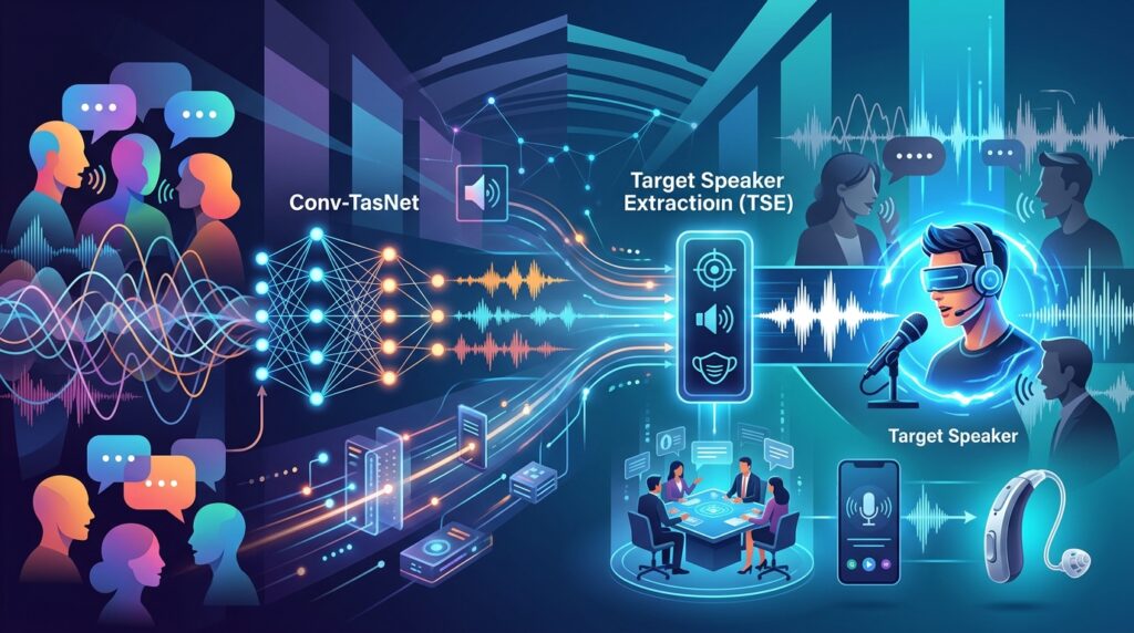 語音分離論文比較：從 Conv-TasNet 到目標說話人抽取技術全解析